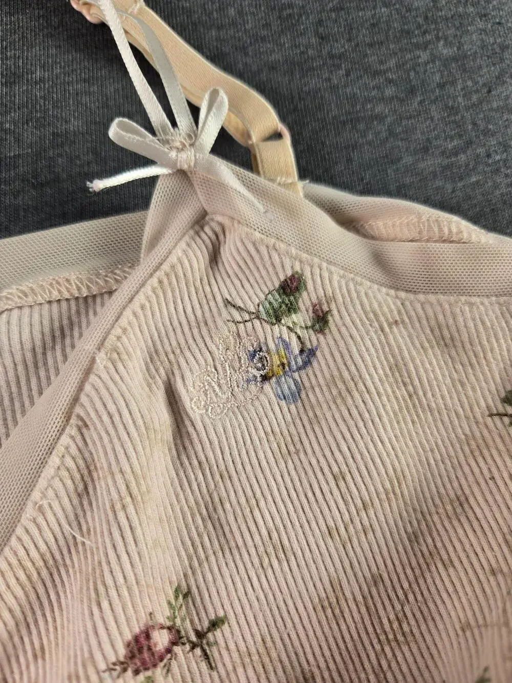 Lauren Ralph Lauren Slip Womens Small Floral Cotton Adjustable Straps Night Gown